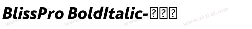 BlissPro BoldItalic字体转换